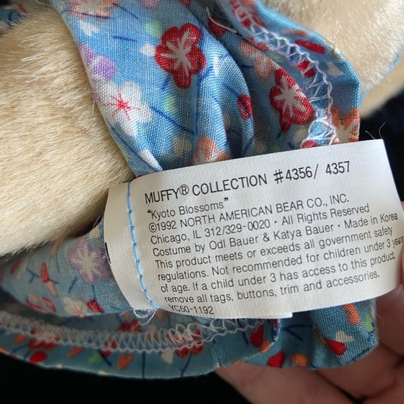 MUFFY VANDERBEAR Kyoto Blossoms Muffy Dressed in Kimono VINTAGE No ear bow 4356 - Picture 5 of 7